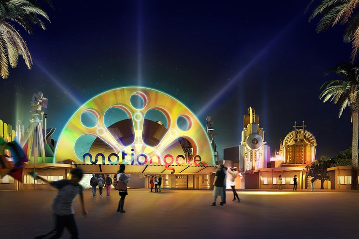 Experience the magic of Hollywood at Motiongate Park featuring stunning lights and iconic attractions. Dive into a world where imagination and excitement await at every corner.